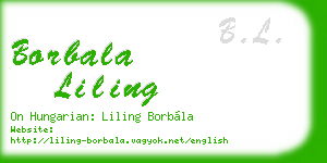 borbala liling business card